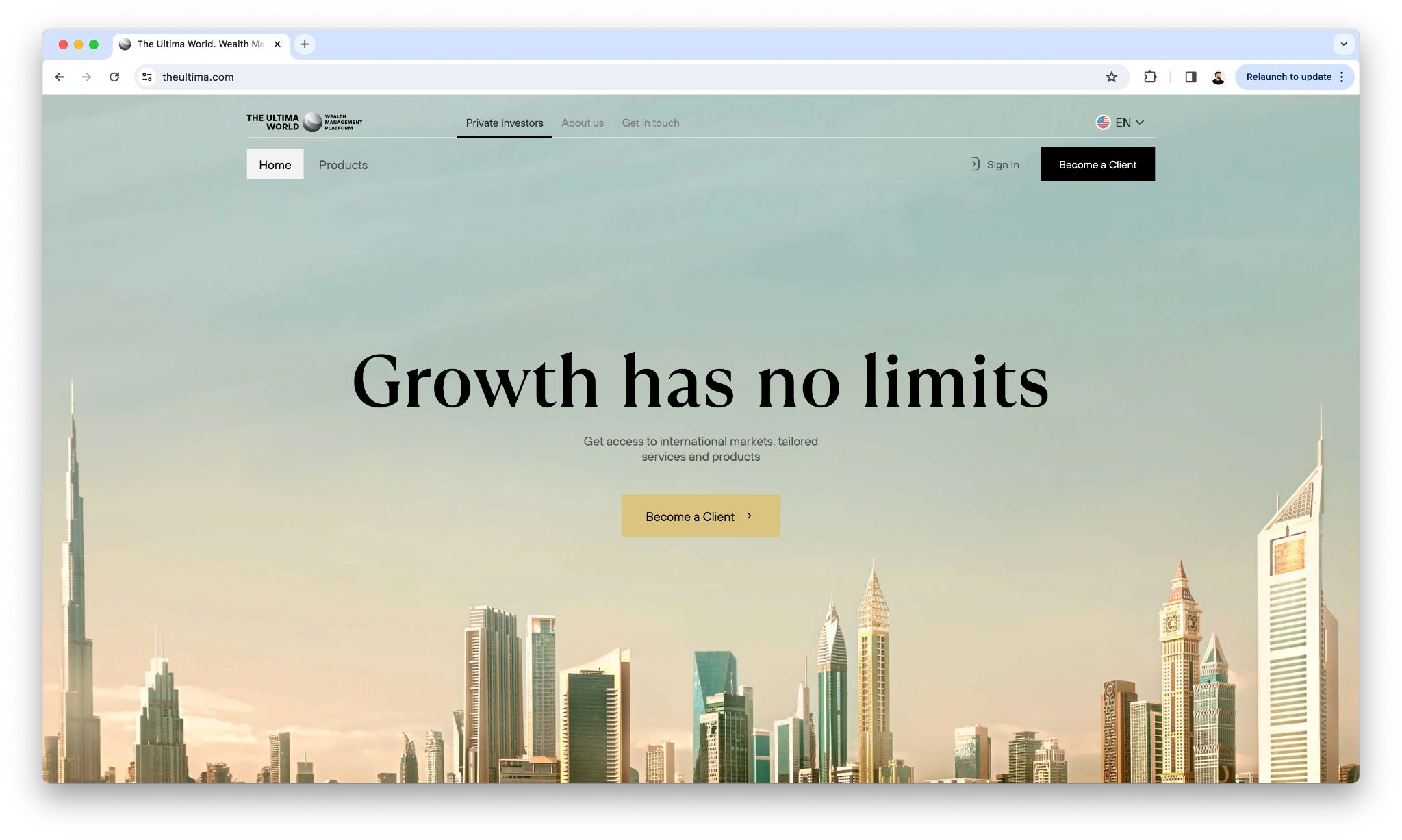 Ultima: Website presentation